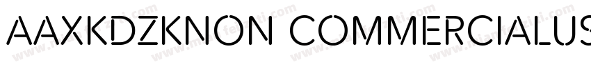 AaXKDZKNon CommercialUse字体转换